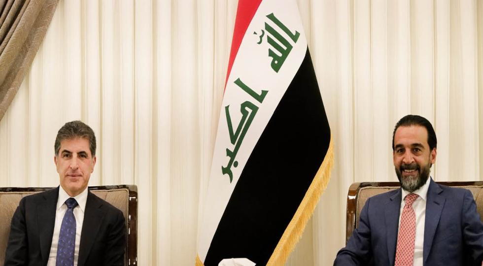 دیدار بارزانی با حلبوسی؛ گفتگو در خصوص انتخاب رئیس پارلمان عراق