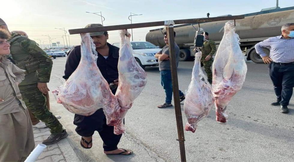 قائیمقامیەتی سلێمانی بڕێکی زۆر گۆشتی ئاژەڵ لەناودەبات و داوایەک ئاراستەی هاوڵاتیان دەکات