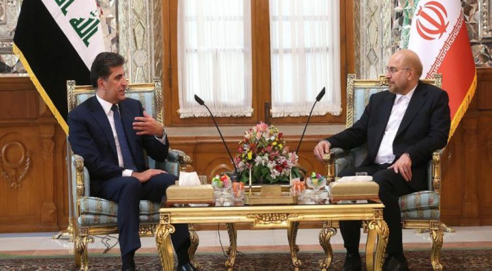 در دیدار قالیباف و بارزانی؛ تأکید بر ساماندهی مبادلات مرزی و توسعه روابط با اقلیم کردستان