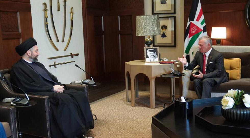 دیدار حکیم با پادشاه اردن؛رایزنی درباره آخرین تحولات عراق و منطقه