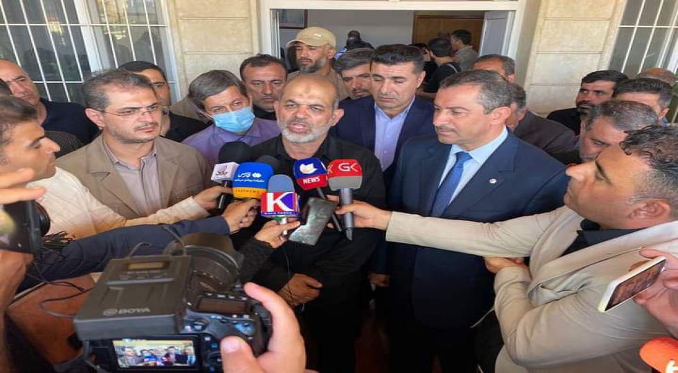 وزیر کشور ایران از مرز باشماق مریوان بازدید کرد + تصاویر