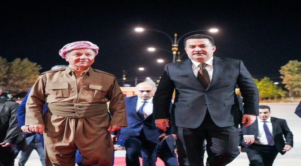 دیدار و رایزنی نخست وزیر عراق و رهبر حزب دمکرات کردستان در اربیل