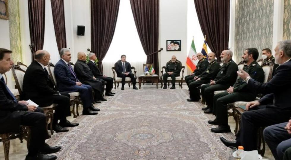 تاکید رئیس اقلیم کردستان و فرمانده سپاه ایران بر تحکیم همکاری برای حفظ امنیت مرزها