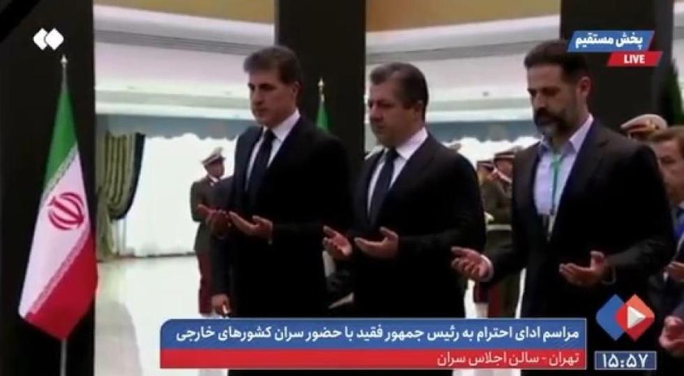 ادای احترام هیئت عالیرتبە اقلیم کردستان به پیکر رئیس‌جمهور فقید ایران و همراهانش 