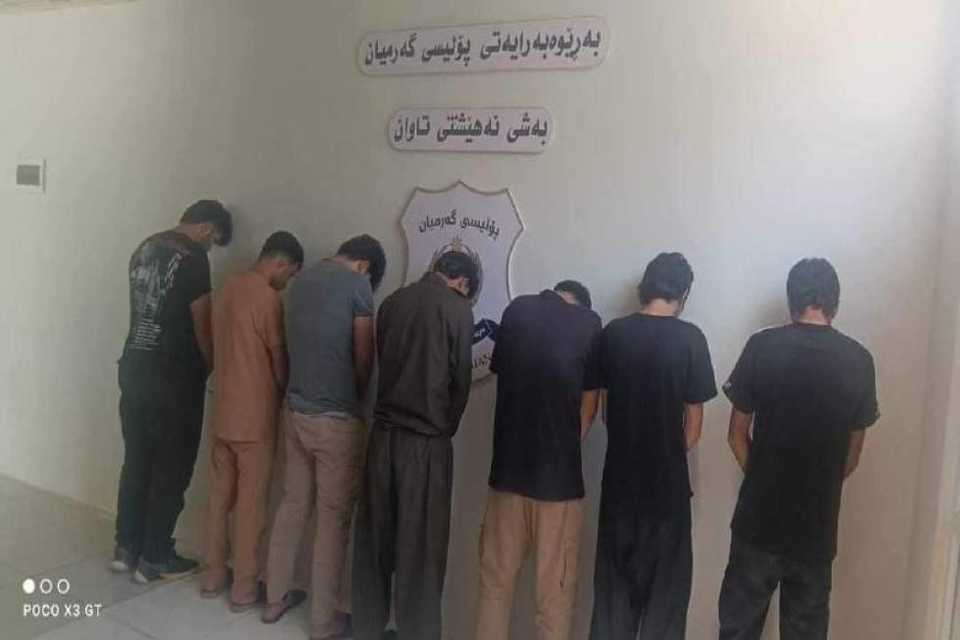 بەتۆمەتی دزینی ماتۆڕسکیل پۆلیسی گەرمیان حەوت تۆمەتباری دەستگیرکرد
