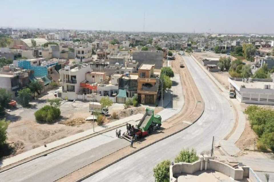 شەقامی دووسایدی جووتیاران لە كەلار  لە قۆناغی کۆتایی دایە